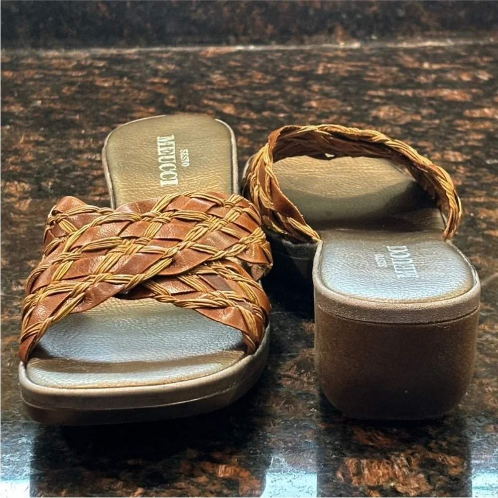 Sesto Meucci Sandal Italian made Braided Leather Size 6.5